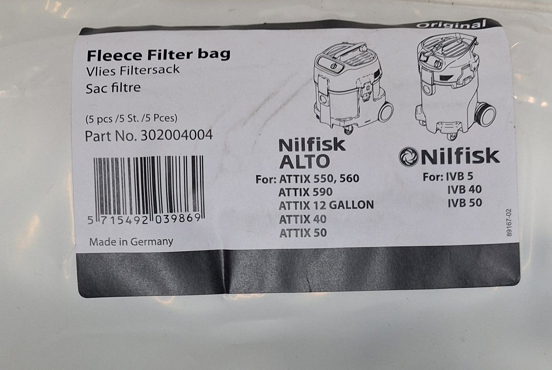 Nilfisk Aspirapolveri & Accessori: Nilfisk Staubbeutel Filtersack – Nuovo e nell'imballaggio originale da Kefikon TG venduto da Amisch 1