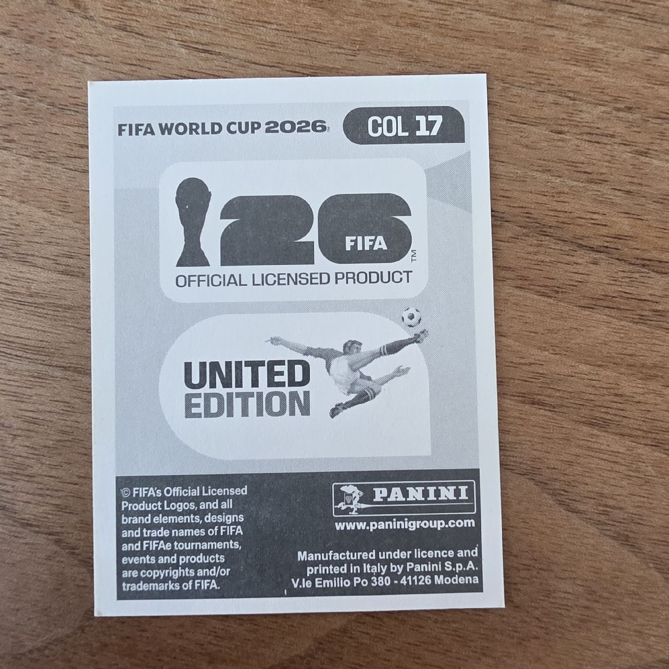 Panini Sammelbilder & Trading cards: Panini COL17 Jhon Arias – Neu und originalverpackt aus Buchs AG von LogoParts 1