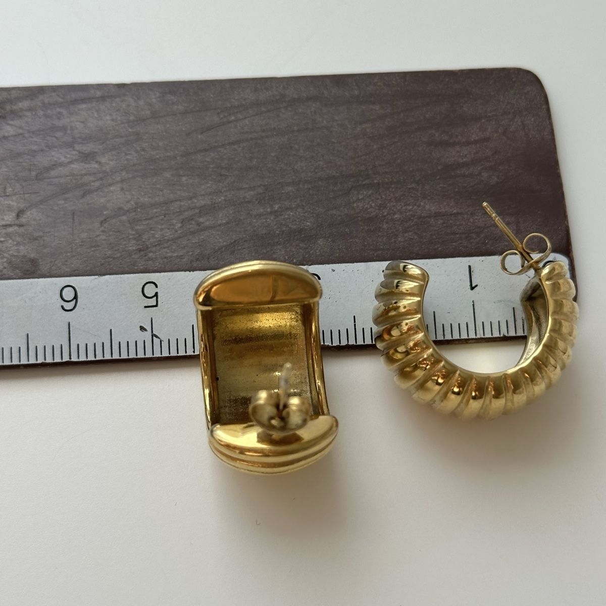 Ohrringe & -stecker: ZAG Massive Goldene Edelstahl Creolen – Neu (gemäss Beschreibung) aus Givisiez von dor_xb9k 3