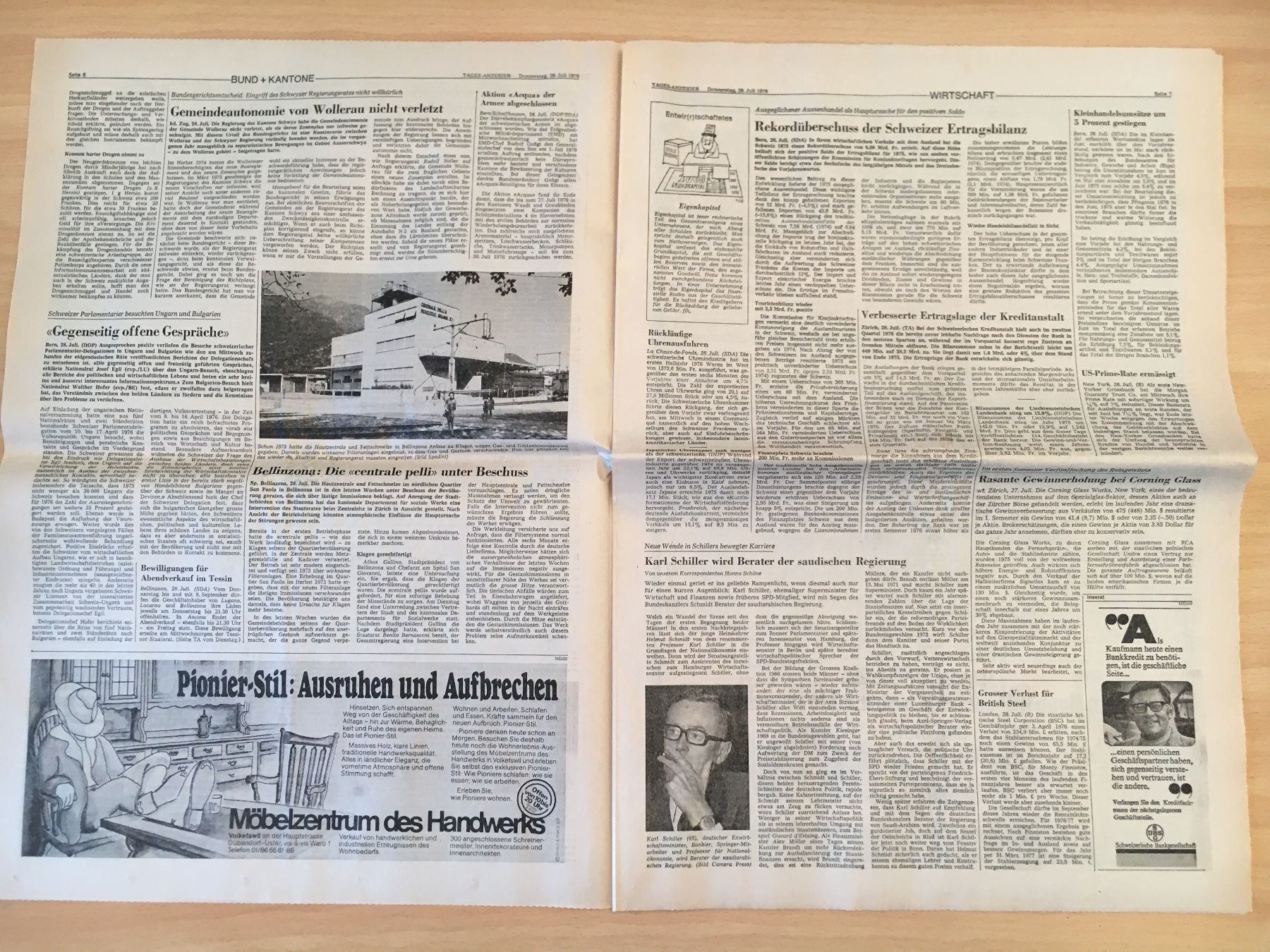 Riviste & Magazine: Tagesanzeiger vom 29. Juli 1976 – Usato da Luzern venduto da Jiggy_8898 2