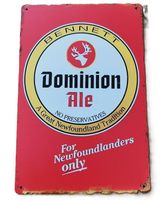 DOMINION ALE - Blechschild (neu, OVP)