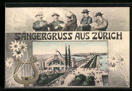 Zürich, Sängerfest, Blick auf die Vera