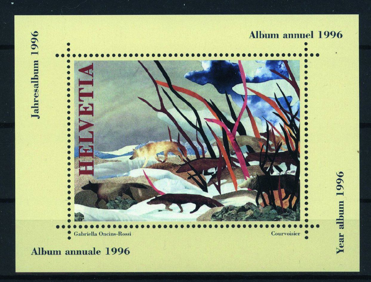 Autobahnvignetten: 1996, ungebrauchte Vignette aus Jahresbuch ** – Gebraucht aus Willisau von Vollstempel