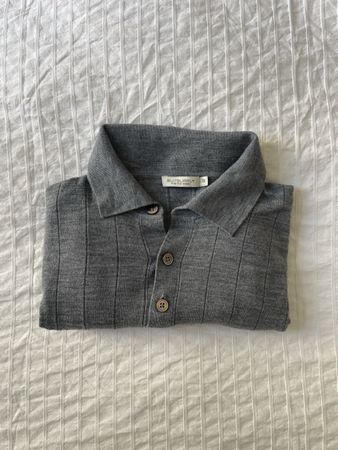 Suitsupply Merinowolle Polo Shirt, Gr. S, Top Zu