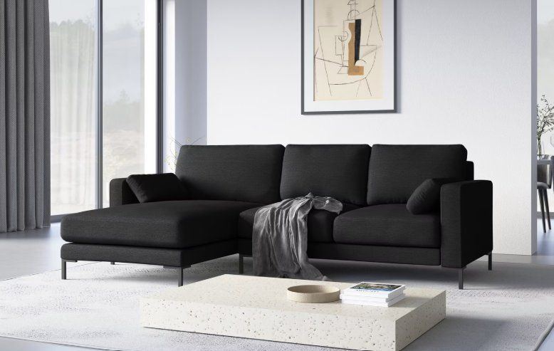 Divani: Ecksofa schwarz mit Récamiere von Micadoni – Usato da Bern venduto da taheln 1