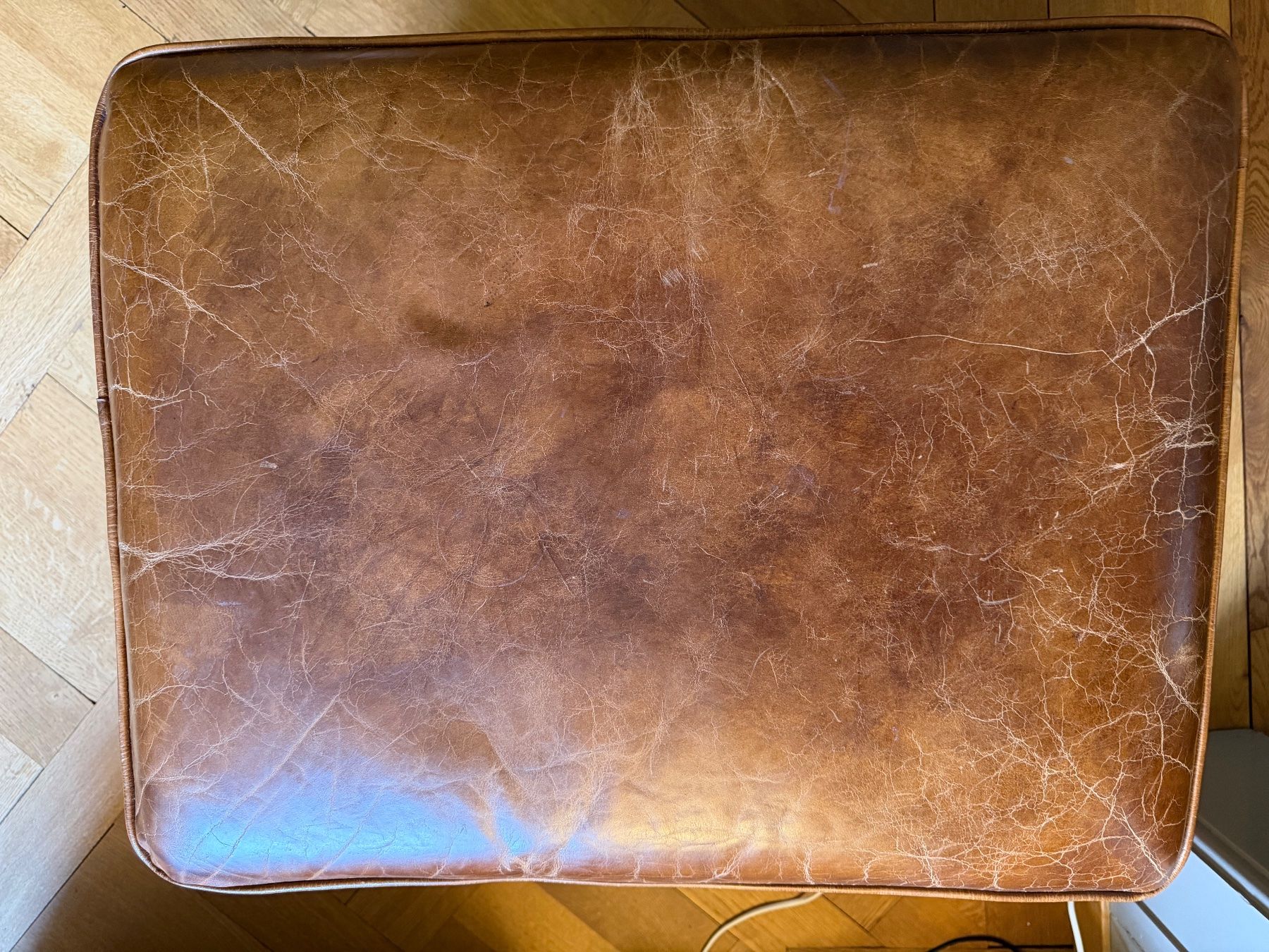 Poltrone: 2 Ledersessel mit 1 Hocker, Vintage Look – Usato da Bern venduto da Pesche_Bern 6
