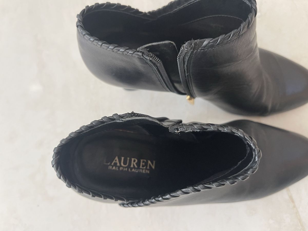 Ralph Lauren Damenschuhe: RL Leder Stiefeletten Gr. 8.5 schwarz – Gebraucht aus Weisslingen von Spiegelbild0 1
