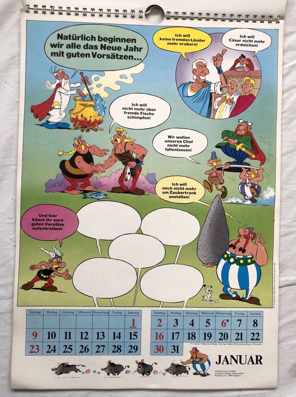 Calendari: ASTERIX - Kalender - 1983 – Usato da Schaffhausen venduto da durruti 1