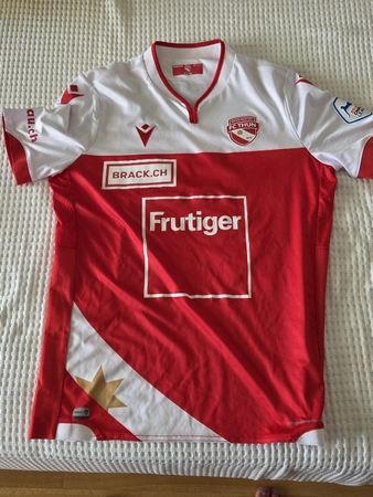 Matchworn Trikot FC Thun 2020/2021 Hasler Frutiger-Sponsor