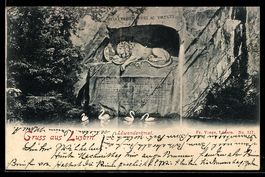 AK Luzern, Das Löwendenkmal, 1900