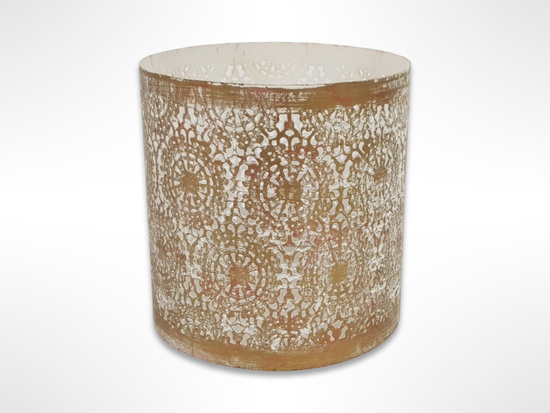 Contenitori & Simili: Blechtopf mit Stanzmuster weiss/gold – Usato da Suhr venduto da Restwert_Suhr