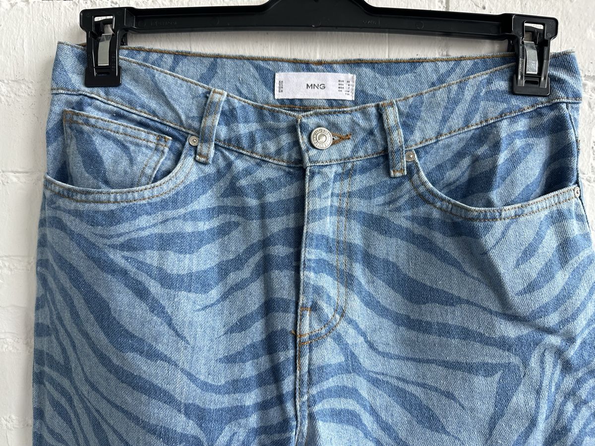 Mango Jeans: Mango Jeanshose mit Zebra-Print / Gr. 40 – Usato da Bern venduto da Fraeuleinhonig 5