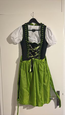 Dirndl Kleid Damen Grösse 38 schwarz/grün guter Zustand