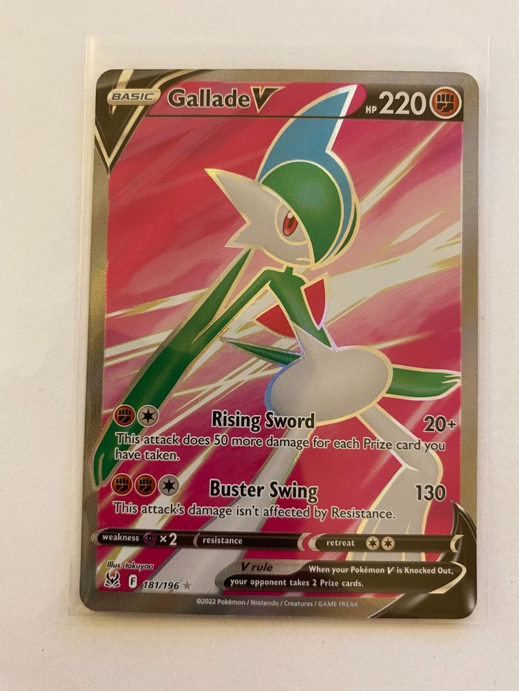 Pokémon Carte collezionabili: Pokemon Gallade V 181/196 Lost Origin EN – Nuovo (secondo la descrizione) da Weingarten-Kalthäusern venduto da McGmavlo