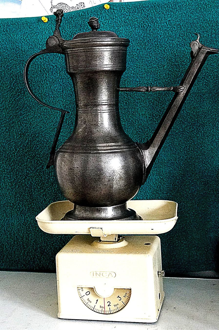 Caraffe: Zinnkanne gross 1700gr 95% – Usato da Baar venduto da 2cvbaar 3