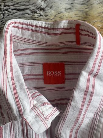 Hemd kurzarm Hugo Boss gestreift Grösse S gebraucht