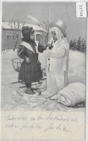 Mädchen mit Schneemann - Pfeife