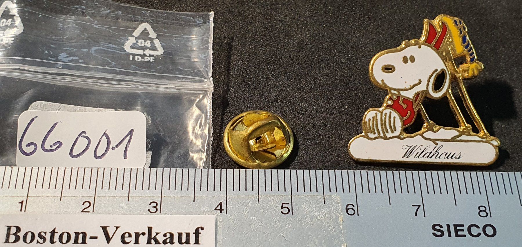 Placchette & Badge: GG001 - Pin Wildhaus - Snoopy Ski Pause – Usato da Reinach BL venduto da Boston-Verkauf 1