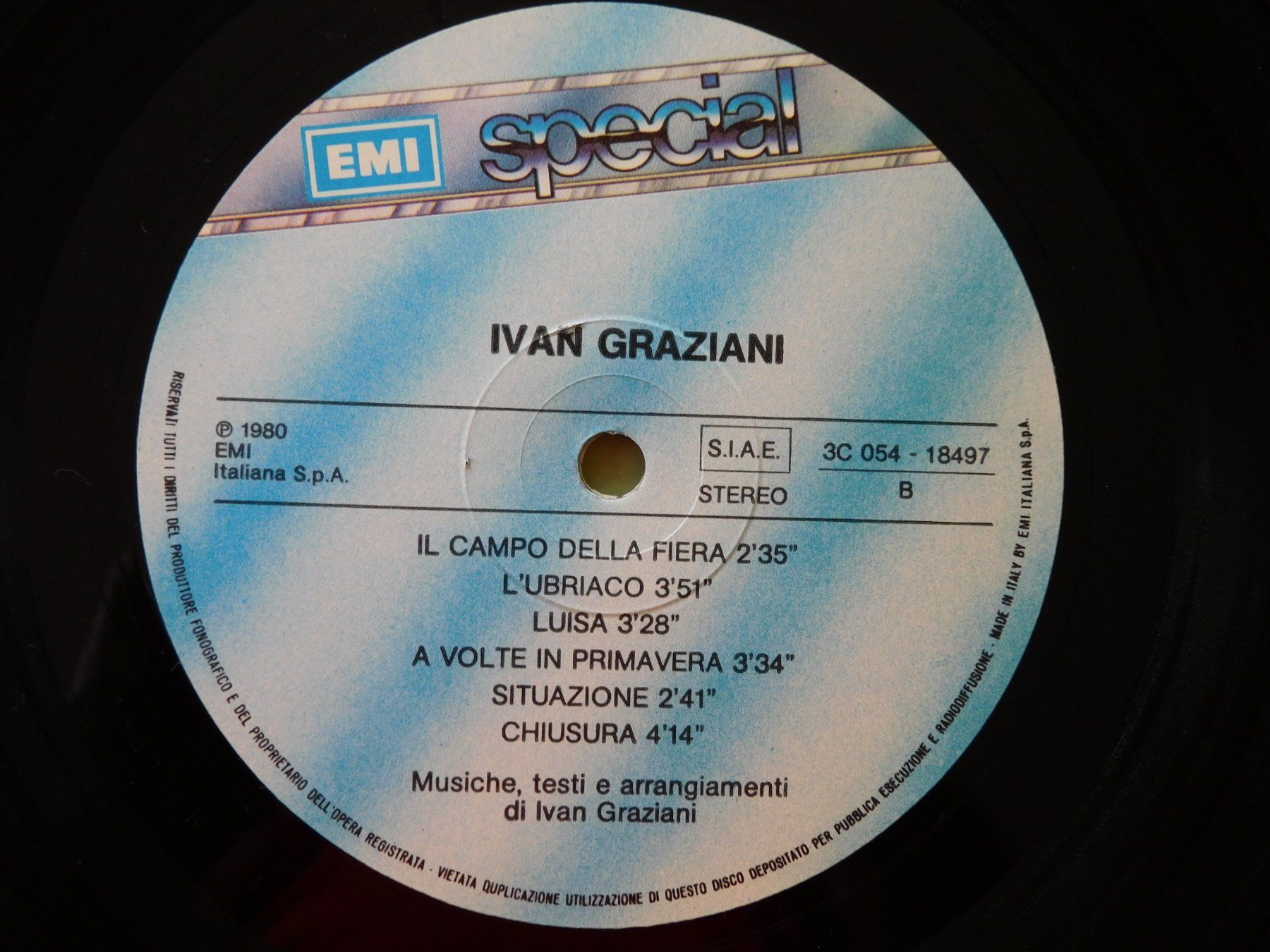 Dischi in vinile: Ivan Graziani – Same – EMI Special – Usato da Emmenbrücke venduto da Dickens 4