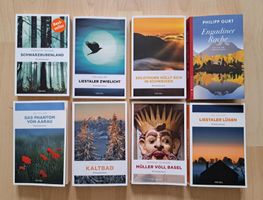 8x Krimi, Büchersammlung, CH-Autoren