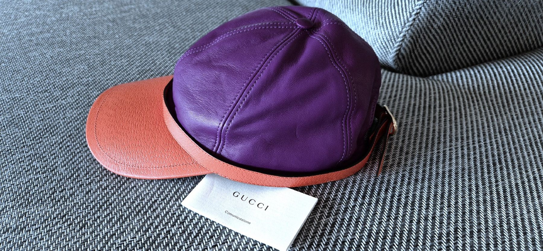 Gucci Copricapi, berretti & cappellini: Gucci Leder-Cap – Nuovo e nell'imballaggio originale da Herznach venduto da DieMartin