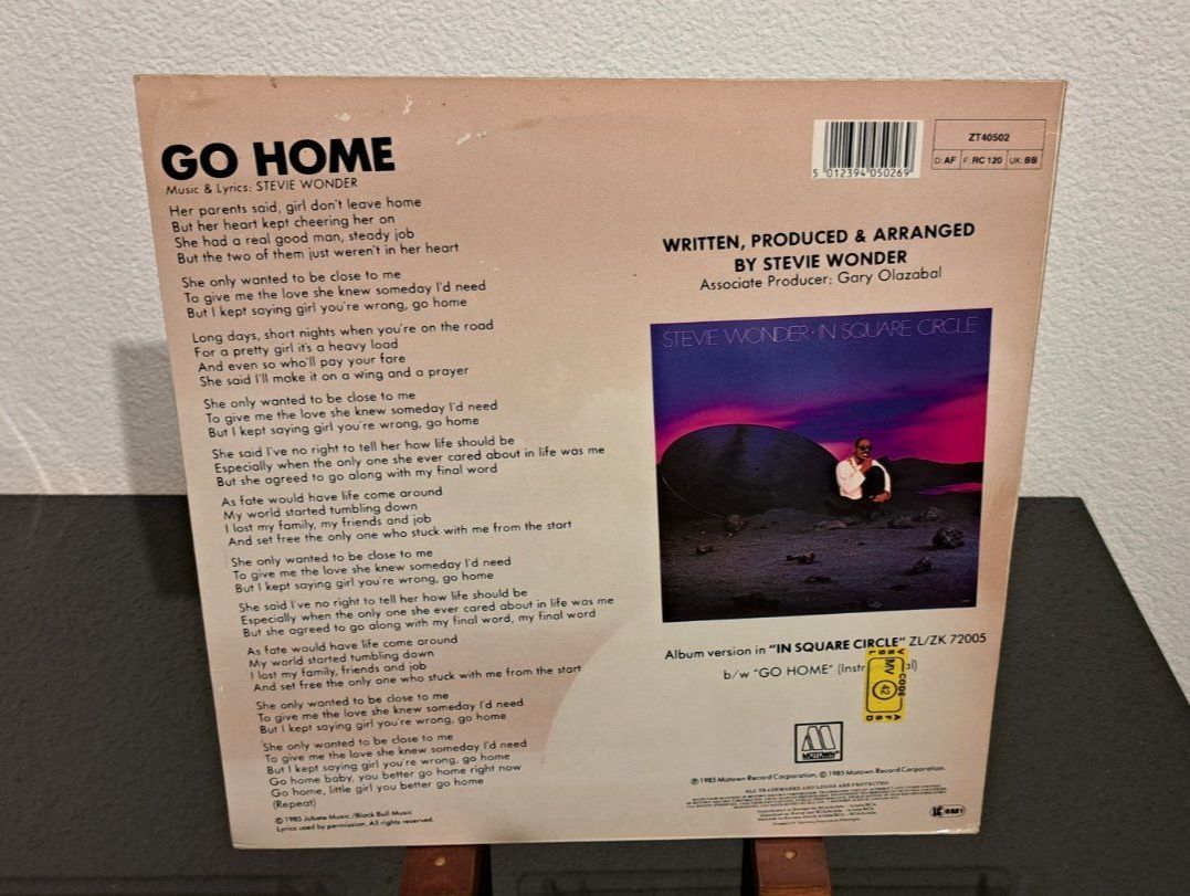 Dischi in vinile: Stevie Wonder - Go Home Maxi-Single VG- / VG – Usato da Günsberg venduto da Fleder4 1