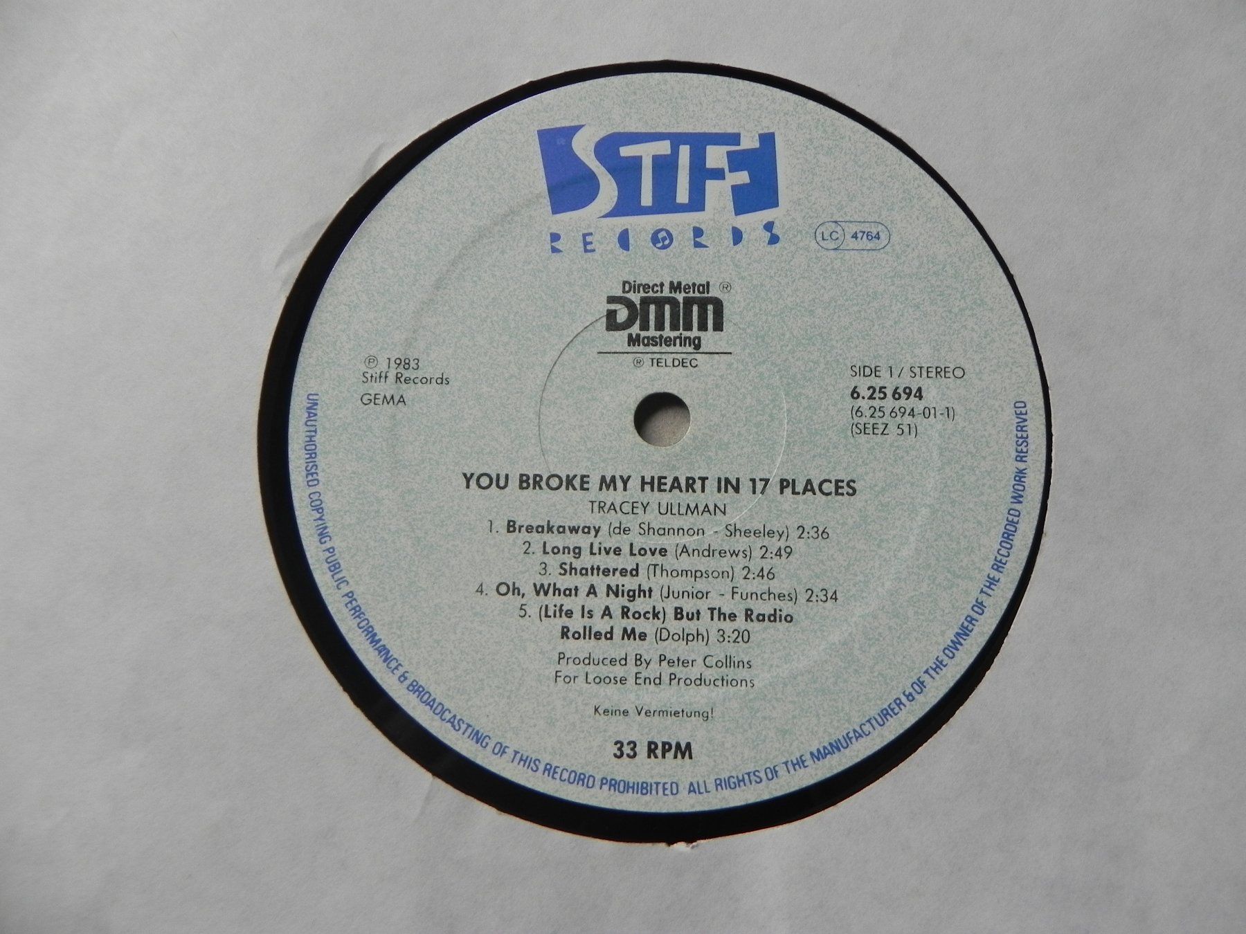 Dischi in vinile: LP brit. Pop Sängerin Tracey Ullmann 1983 Breakaway – Usato da Siebnen venduto da krimsie 4