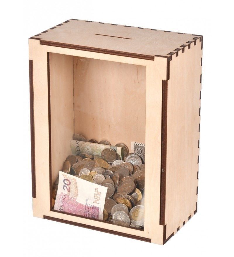 Salvadanai: Spardose aus Holz mit Glas – Nuovo e nell'imballaggio originale da Buchs Zh venduto da bar_7kk7