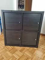 Kallaxregal (2 * 2), mit 4 Türchen, schwarz