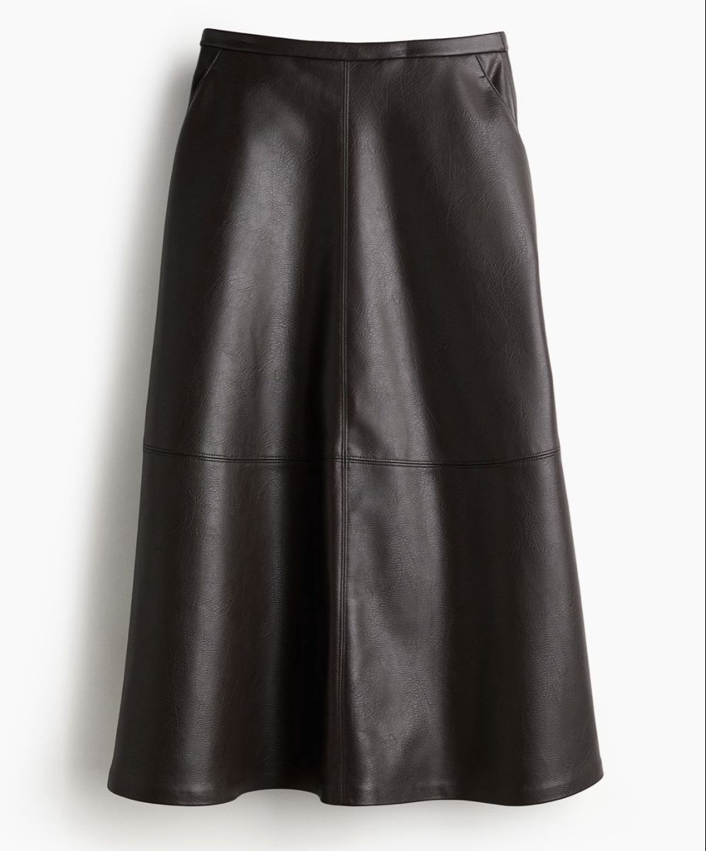 H&M Gonne: Kunstleder Rock/Jupe dunkelbraun – Nuovo (secondo la descrizione) da Muttenz venduto da stoeberi01 3