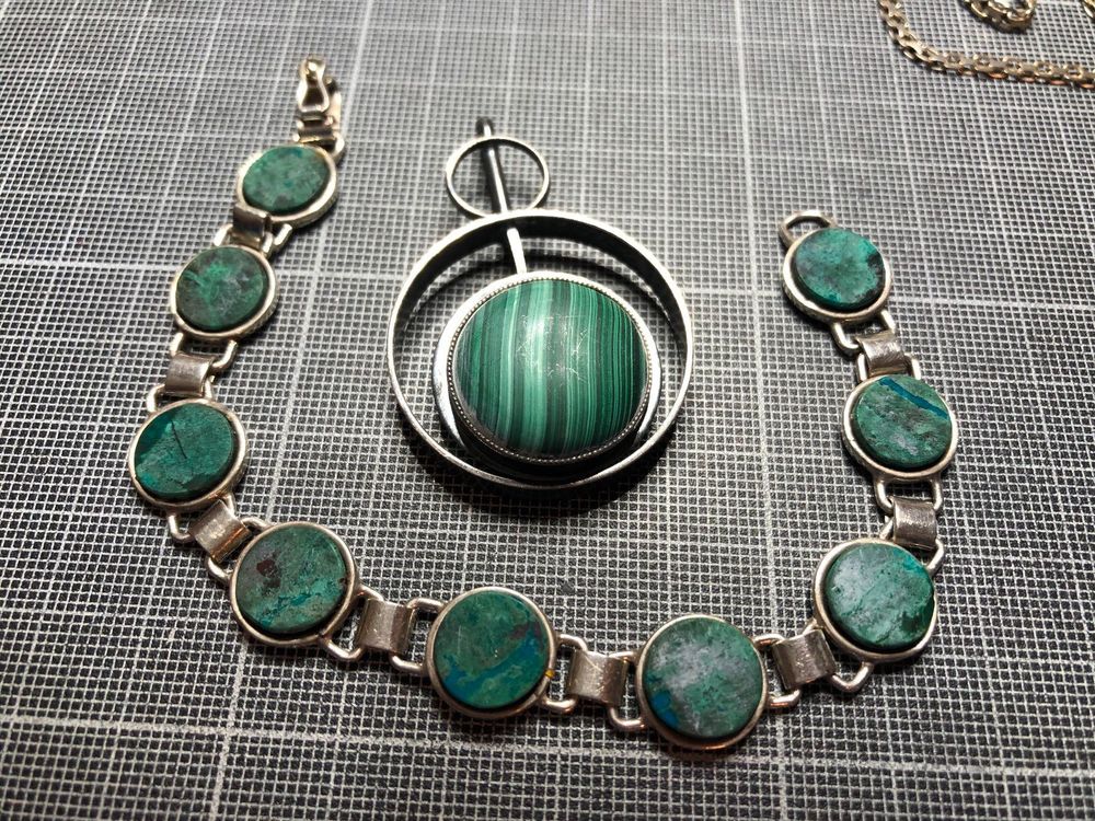 Siegelring Aus 925er Silber Mit Malachit – Handgefertigt, Unikat, Für Damen & Herren