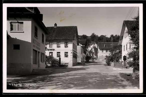 Cartoline postali: Tägerig /Aargau, Strassenpartie mit Wei – Usato da Berlin venduto da bartko-reher