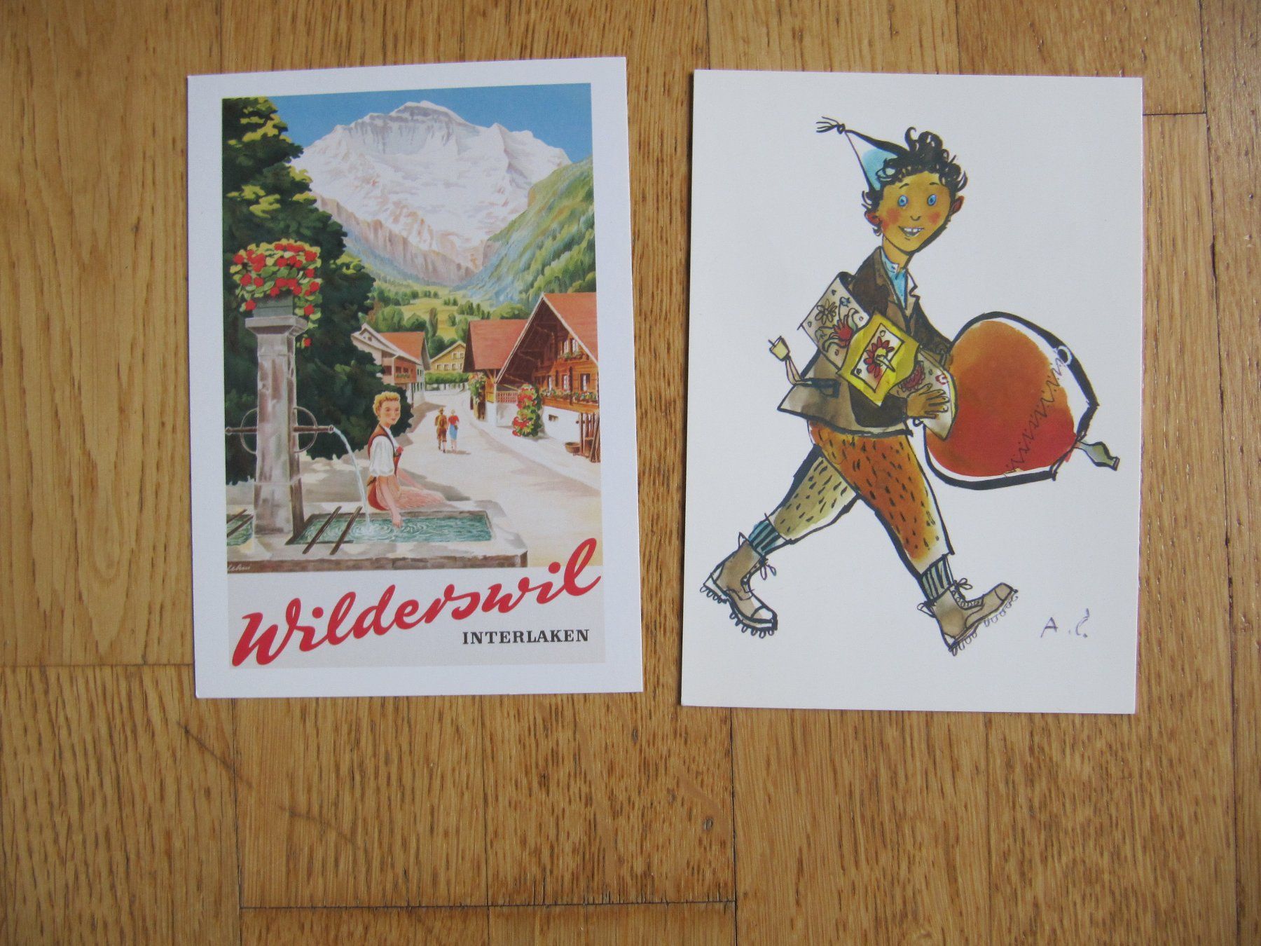 Cartoline postali: 2 Plakat-Postkarten CH Motive Ansichtskarten Inerlaken – Nuovo (secondo la descrizione) da Würenlos venduto da Carabella0