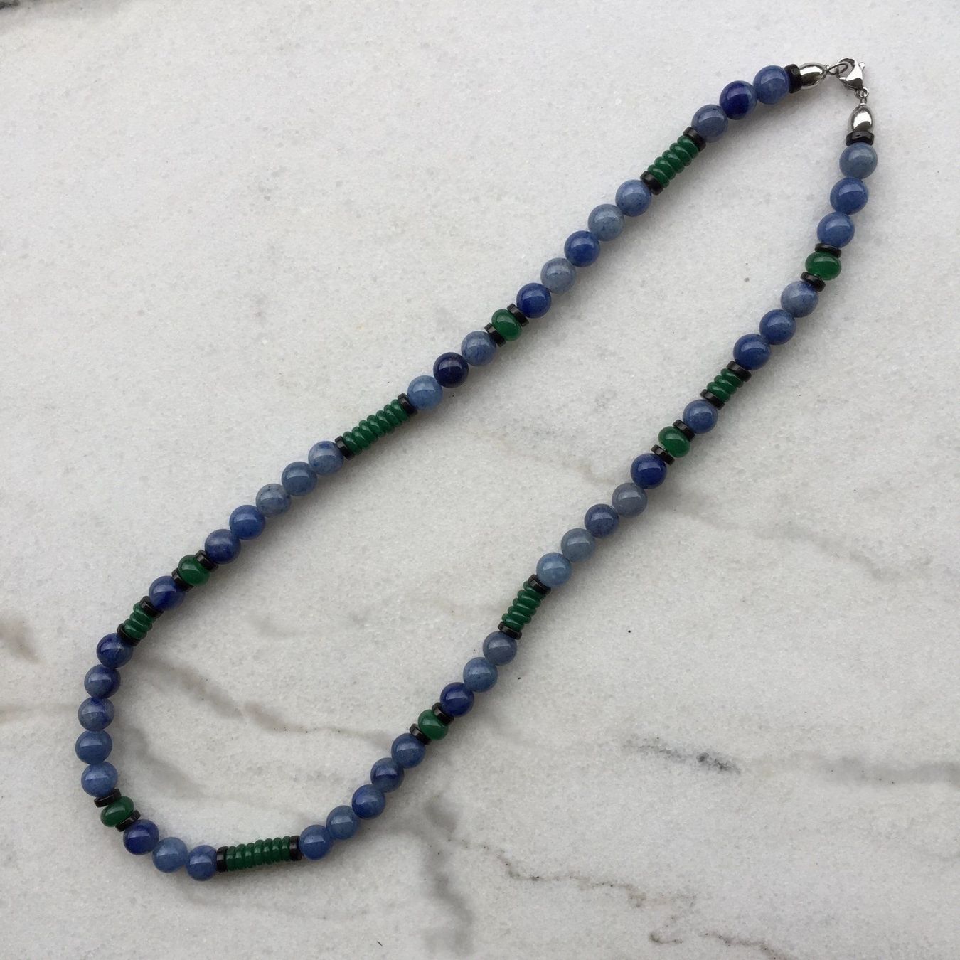 Catenine: Blaue Quarz Kette mit Jade – Nuovo e nell'imballaggio originale da Luzern venduto da Pegasus003 4