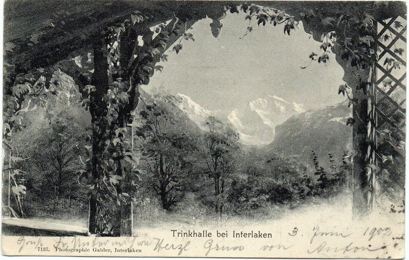Ansichtskarten: INTERLAKEN Trinkhalle – Gebraucht aus Jona von philajona