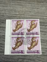 Briefmarken Pro Juventute 1996 Krebs 4er Block ungezähnt