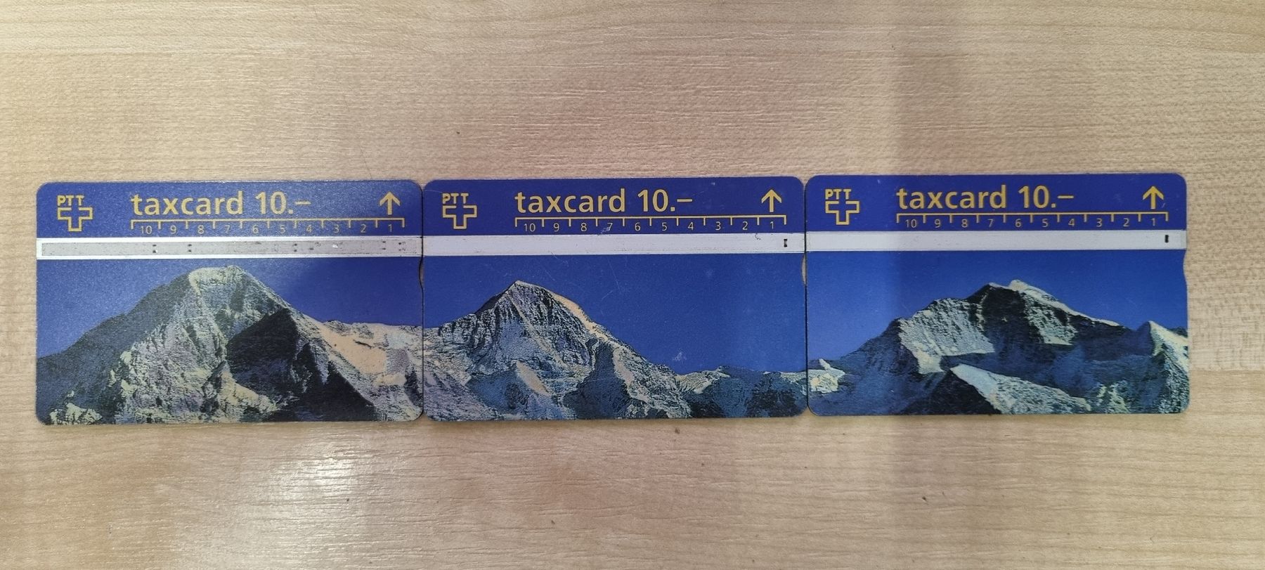 Schede telefoniche: P-Taxcard Panorama Eiger-Mönch-Jungfrau – Usato da Tenniken venduto da sina8680