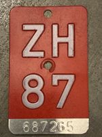 Velonummer ZH 1987