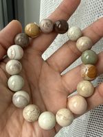 Alashan Agate 13mm Perlen Stretch Armband