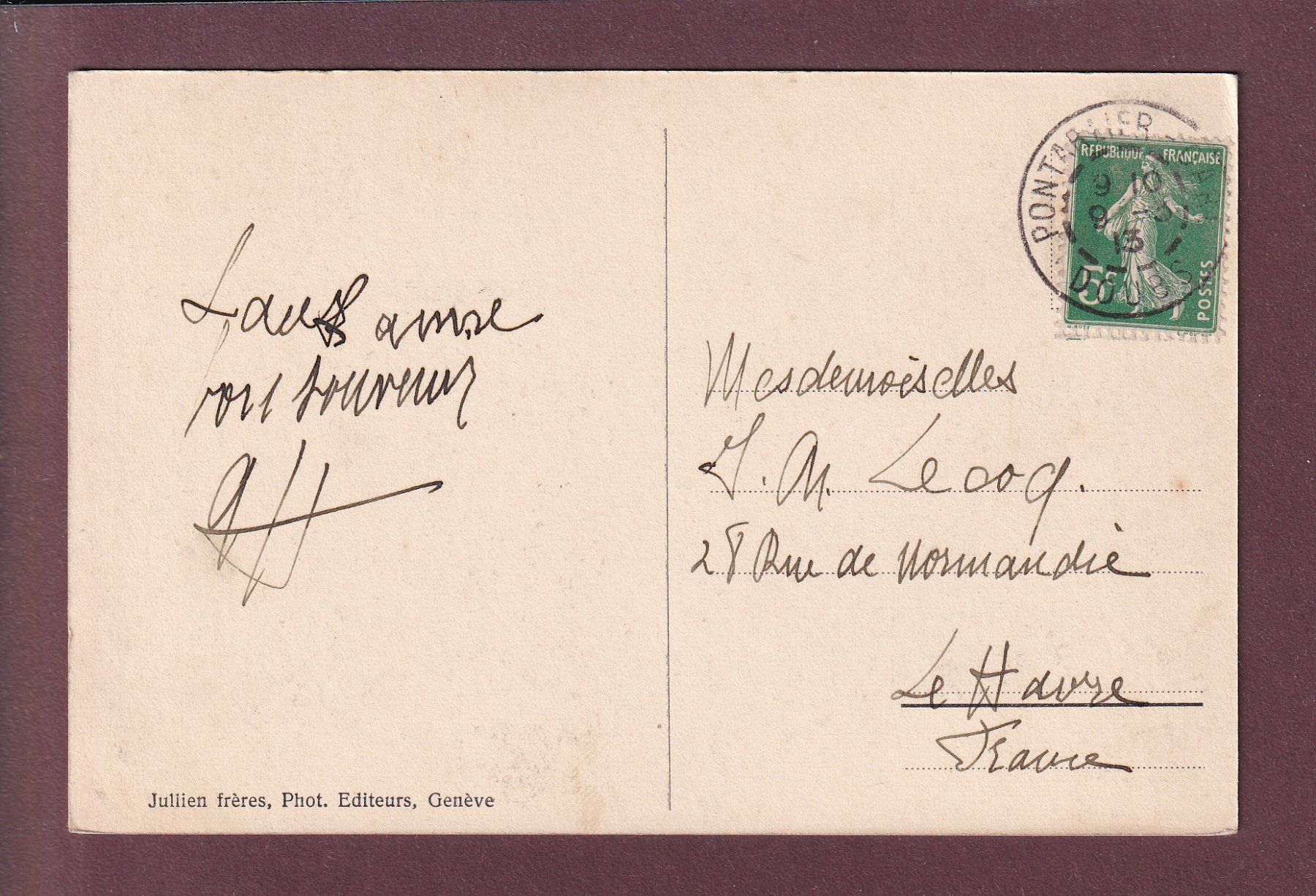 Cartoline postali: LAUSANNE - Pont Chauderon - Tram - 1913 – Usato da Pully venduto da nicecards 1