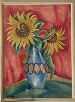 Ernst Koller (1900-1983) expressives Blumenstilleben 1929