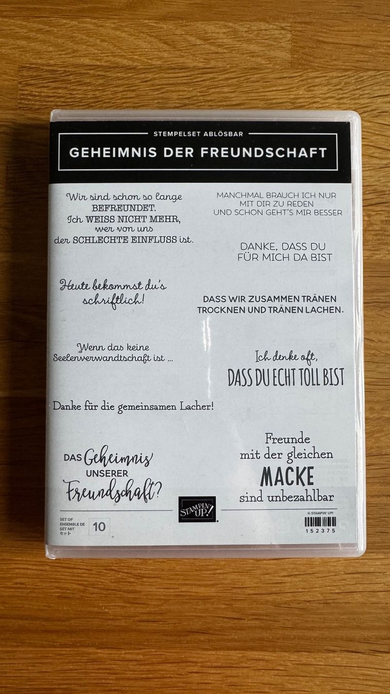 Stampin' up! Stempel: Stampin Up / Geheimnis der Freundschaft / A – Gebraucht aus Neukirch (Egnach) von muolen