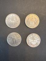 4 x 1 Krone 1893/1899 Franz Josef I. Silber Versand möglich