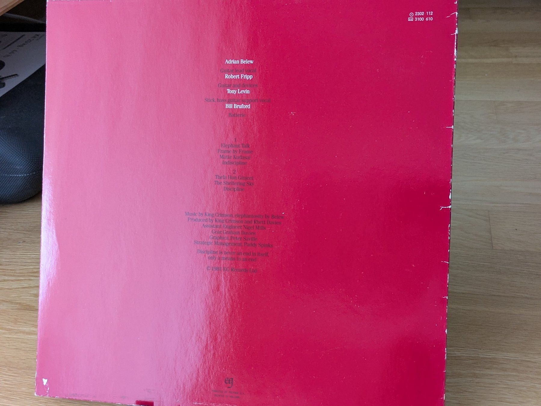 Schallplatten: King Crimson - Discipline, Vinyl LP 1981 – Gebraucht aus Dübendorf von PanzerGeneral 1
