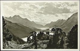 ST. MORITZ Blick vom Hahnensee auf das Ober-Engadin