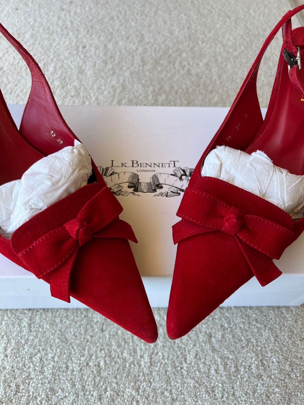 Scarpe da donna: Rote L.K. Bennett Slingpumps Wildleder, Gr. 37 – Usato da Cham venduto da SPORTSMOTION 2