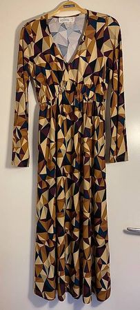 Damenkleid Geometrisch Mehrfarbig braun Gr. M Top Zustand