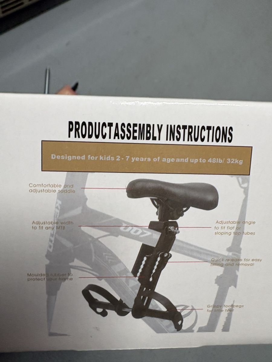 Pezzi di ricambio: Fahrrad-Vordersitz für Kinder – Nuovo (secondo la descrizione) da Wauwil venduto da Marracho 1