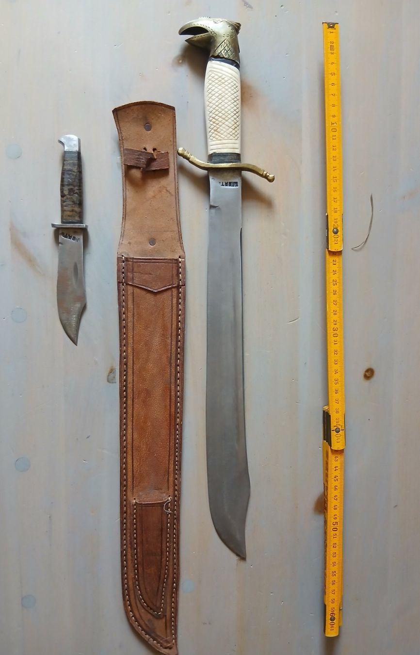 Posate: Machette Bowie 1900 manche os, lnde néerlandaises – Usato da Satigny venduto da Asaksa 1