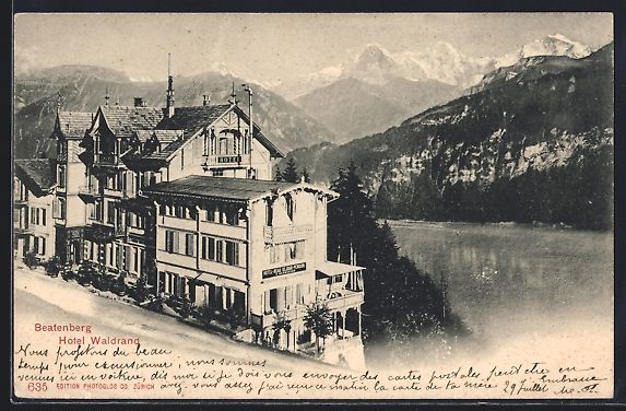 Cartoline postali: AK Beatenberg, Hotel Waldrand, 1904 – Usato da Berlin venduto da bartko-reher